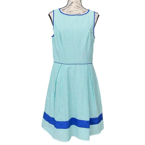 NWT Jessica Simpson Seerscuker Stripped Sleeveless Dress in Size 10 - Picture 2 of 10